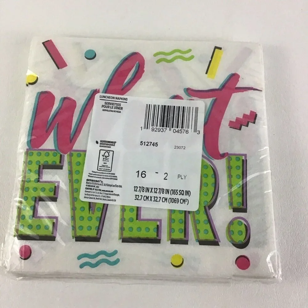 80's Ultimate Party Bundle Coloring Book What Ever Napkins Awesome Plates New